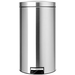 Brabantia Twin Bin, Fingerprint Proof Matt Steel, 20L/20L Matt Steel